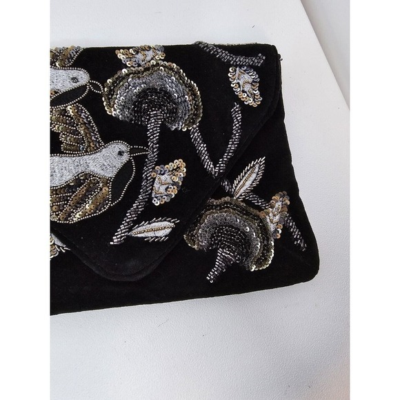 Sam Edelman Black and Silver Embellished Clutch - Picture 4 of 8